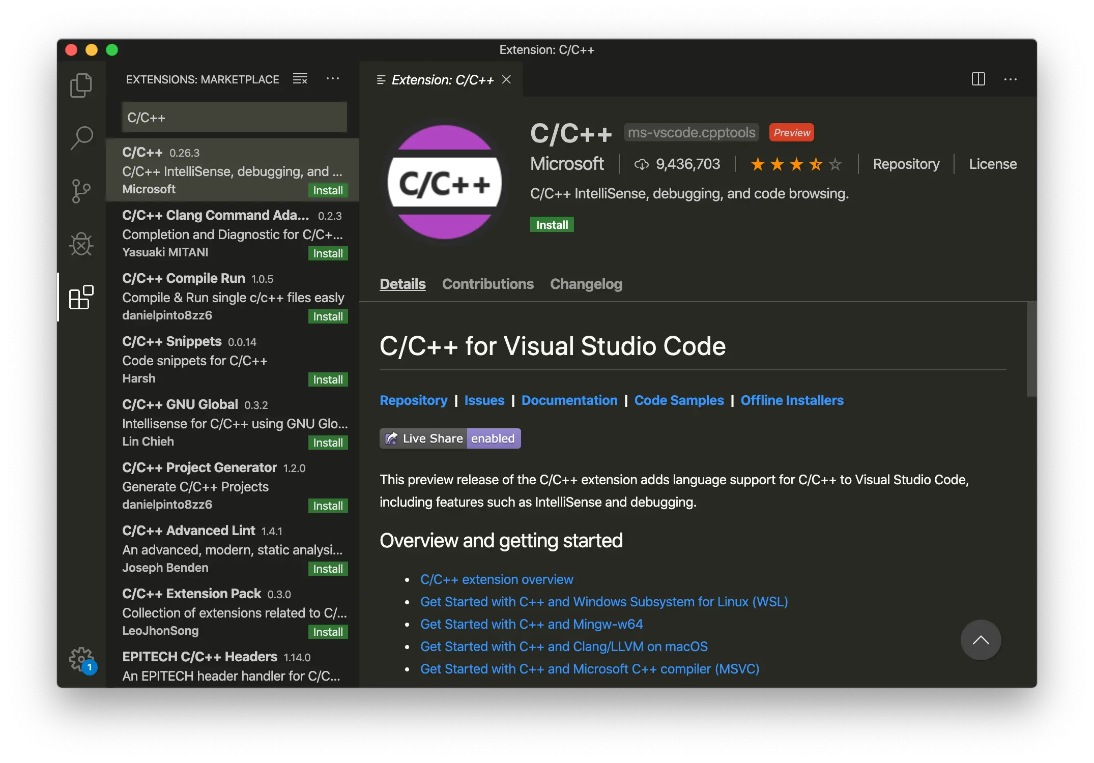 Visual Studio code Linux. Visual Studio code c. Extensions in vscode. C++ Extension for Visual Studio code.
