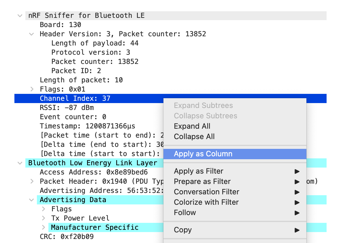 Apply a field as Column