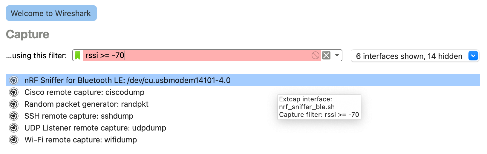 Wireshark RSSI Filter