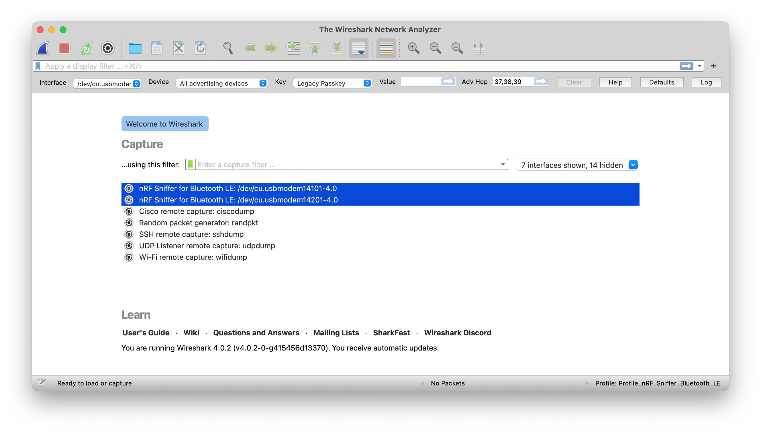 Select multiple hardware interfaces