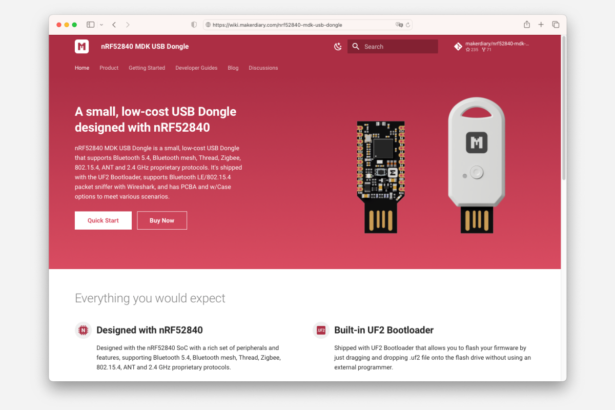 Documentation Updated for nRF52840 MDK USB Dongle